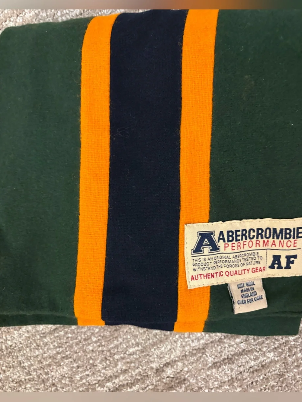 Abercrombie & Fitch Vintage Wool Heritage Collection Scarf 3 Available NWT/NWOT